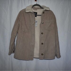 BRAND NEW HOLLISTER CORDUROY FAUX FUR JACKET